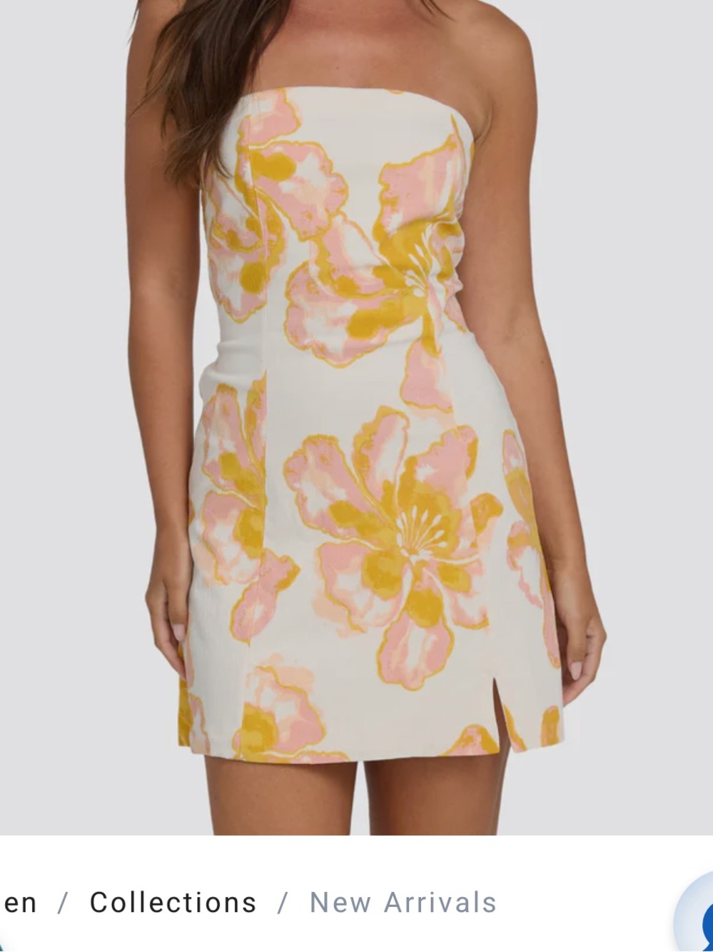 Strapless Floral Trippin Mini Dress